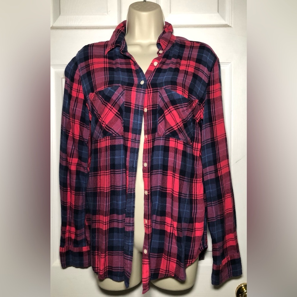 Aeropostale red and blue flannel Size Medium